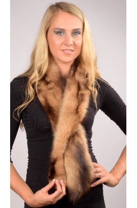 Polecat fur scarf